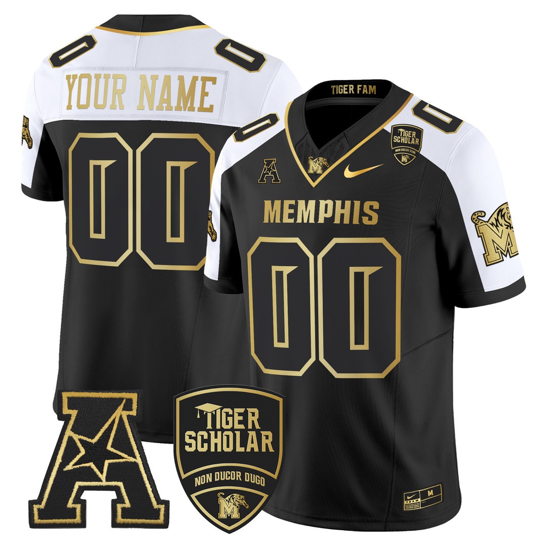 Memphis Tigers 2024 Gold Vapor Limited Custom Jersey Alternate - All Stitched