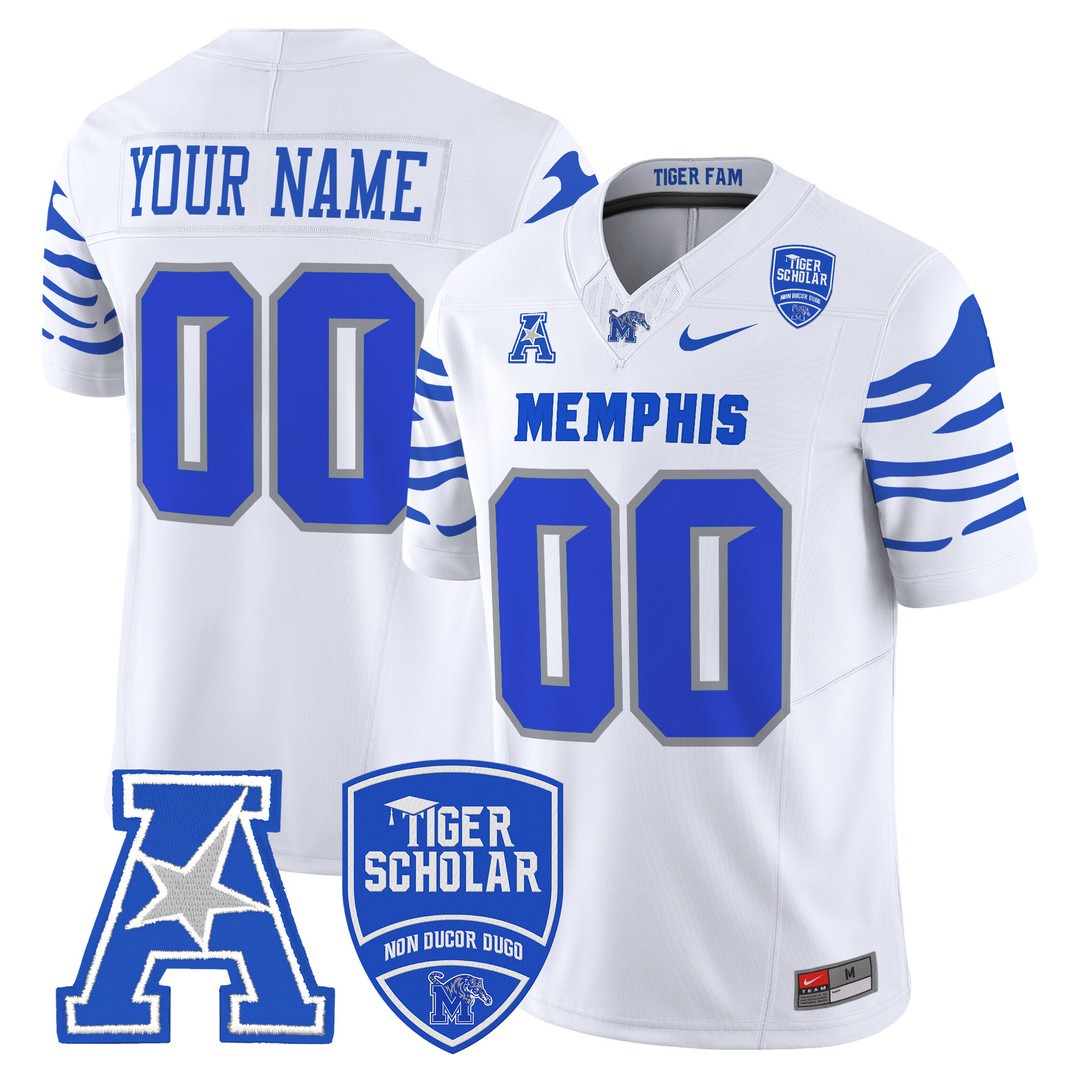 Memphis Tigers 2024 Vapor Limited Custom Jersey White - All Stitched