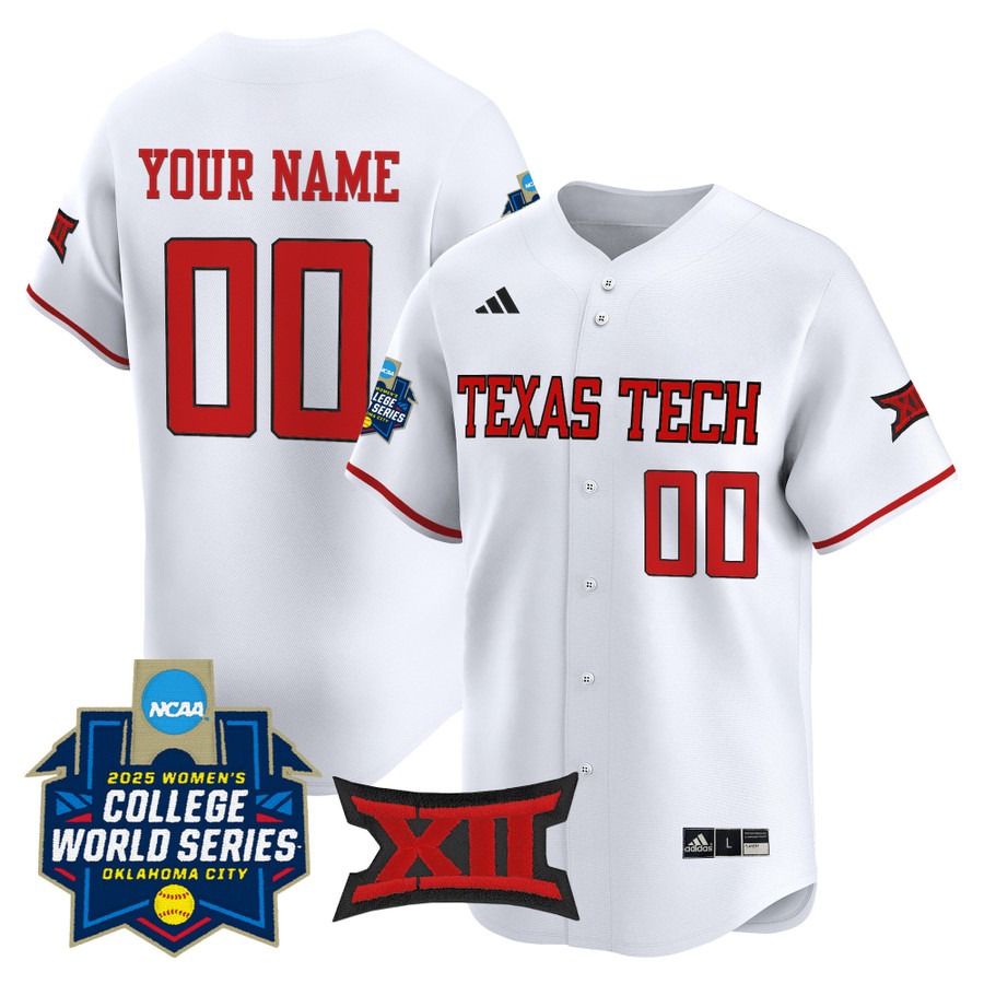 Texas Tech Red Raiders Softball Active Player Custom White 2025 WCWS Limited Stitched Baseball Jersey Texas Tech Red Raiders Softball Active Player Custom White 2025 WCWS Limited Stitched Baseball Jersey