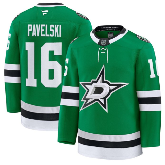 Men's Joe Pavelski Jersey #16 Dallas Stars Premium All Stitched Kelly Green