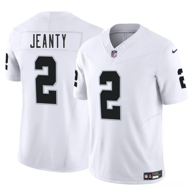 Youth Las Vegas Raiders #2 Ashton Jeanty White 2025 Draft F.U.S.E. Vapor Untouchable Limited Stitched Football Jersey