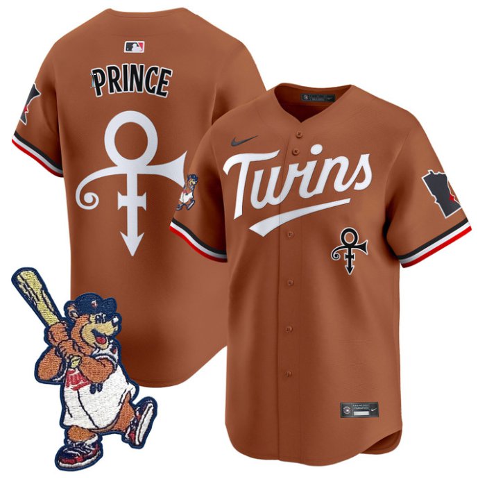 Men's Minnesota Twins Prince T.C. Bear Nike Limited Stitched Jersey
