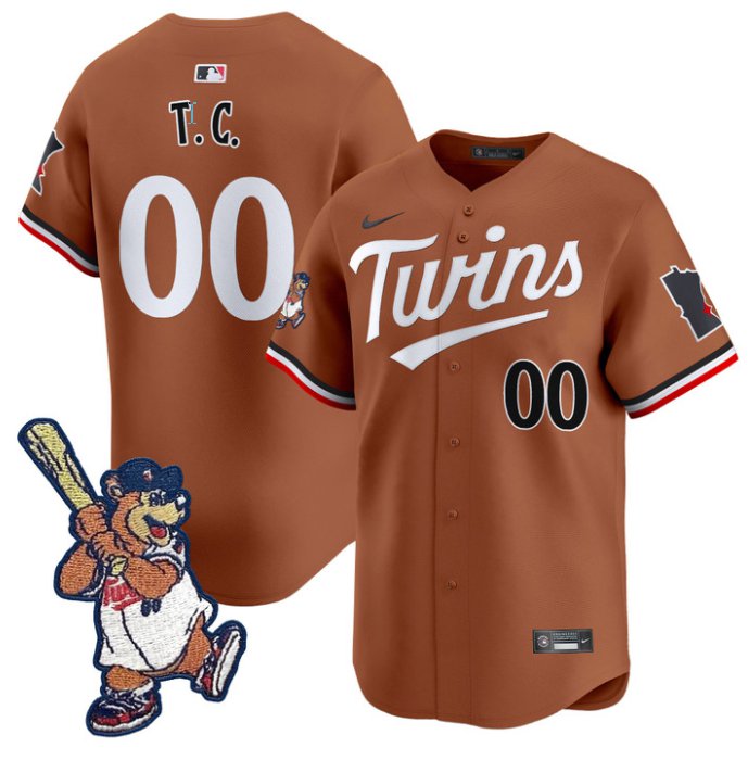 Men's Minnesota Twins #00 T.C. Bear Nike Limited Stitched MLB Jersey