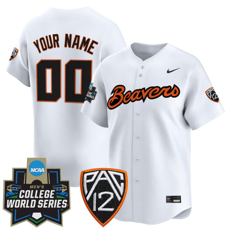 OSU Baseball Custom Nike White 2025 NCAA World Series Limited Jersey - All Stitched