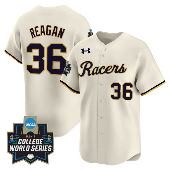 Men's Murray St. Racers #36 Johnny Reagan Cream 2025 NCAA Baseball MCWS Limited Jersey - All Stitched