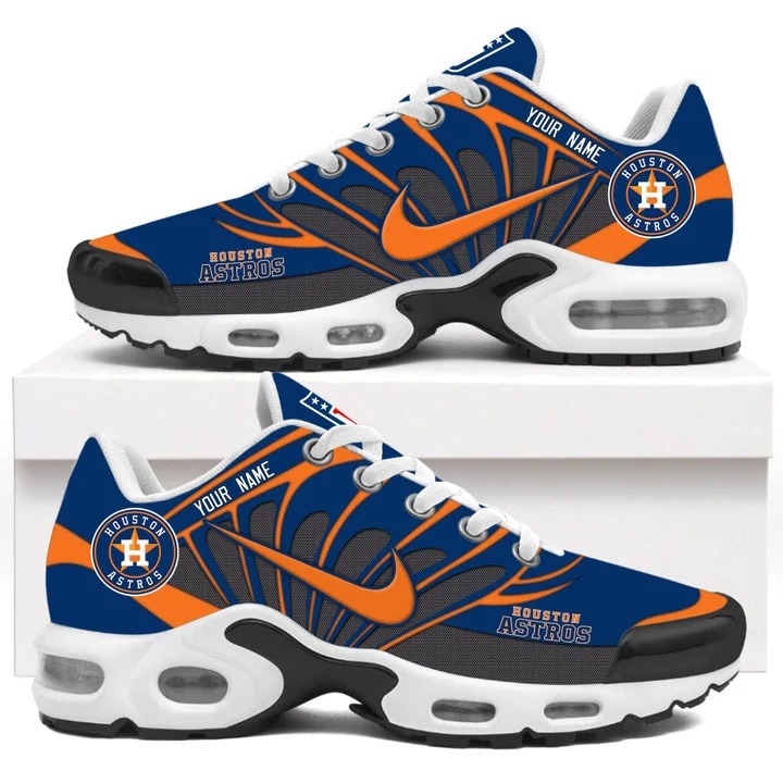 Houston Astros Navy Custom Your Name Shoes