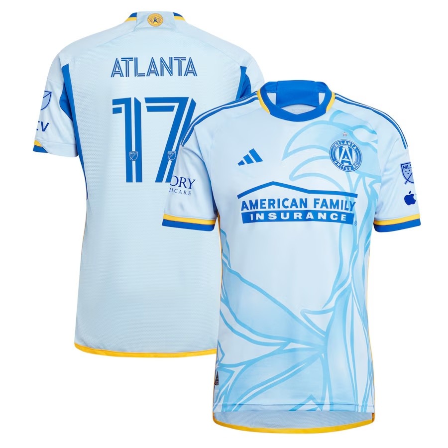 adidas Atlanta United FC Custom 2024 Light Blue Soccer Jersey
