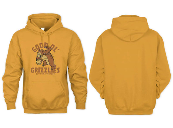 Men's Montana Grizzlies Gold Vintage Basketball Hoodie