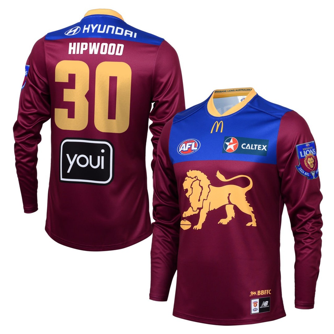 Eric Hipwood #30 Brisbane Lions 2024 Long Sleeve Jersey - All Stitched Eric Hipwood #30 Brisbane Lions 2024 Long Sleeve Jersey - All Stitched