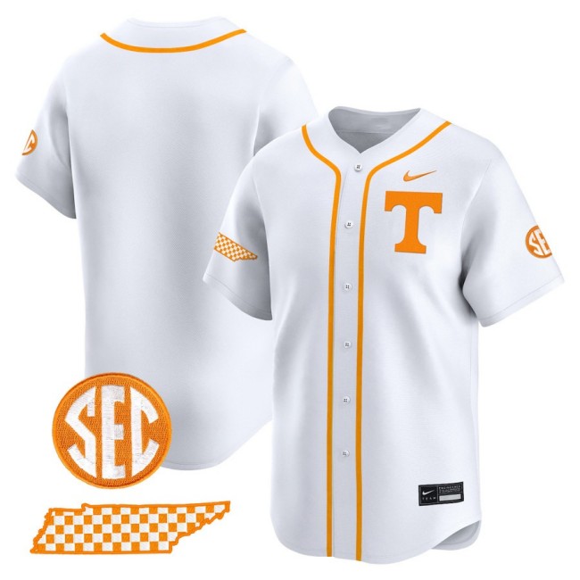 Men's Tennessee Volunteers Team White 2025 Vapor Premier Limited Stitched Baseball Jersey