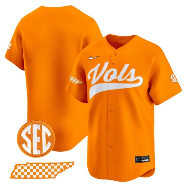 Men's Tennessee Volunteers Team Orange 2025 Vapor Premier Limited Stitched Baseball Jersey