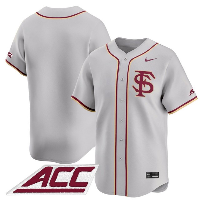 Men's Florida State Seminoles Team Grey 2025 Vapor Premier Limited Stitched Baseball Jersey