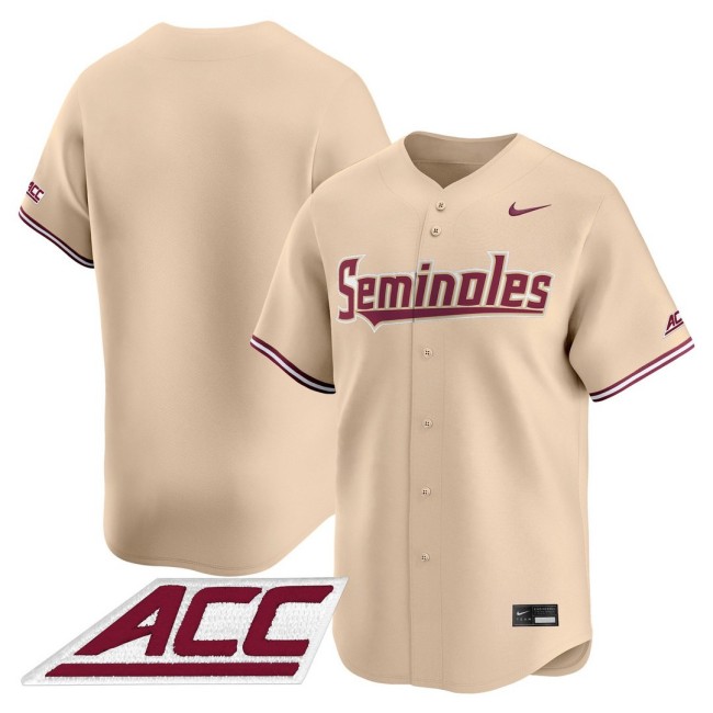 Men's Florida State Seminoles Team Cream 2025 Vapor Premier Limited Stitched Baseball Jersey