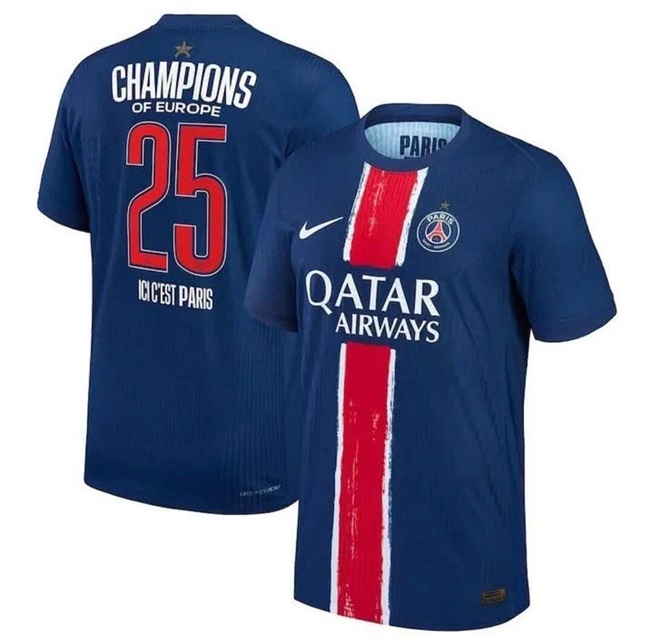 Men's Paris Saint-Germain 2025 Champions League Navy Soccer Jersey Men's Paris Saint-Germain 2025 Champions League Navy Soccer Jersey
