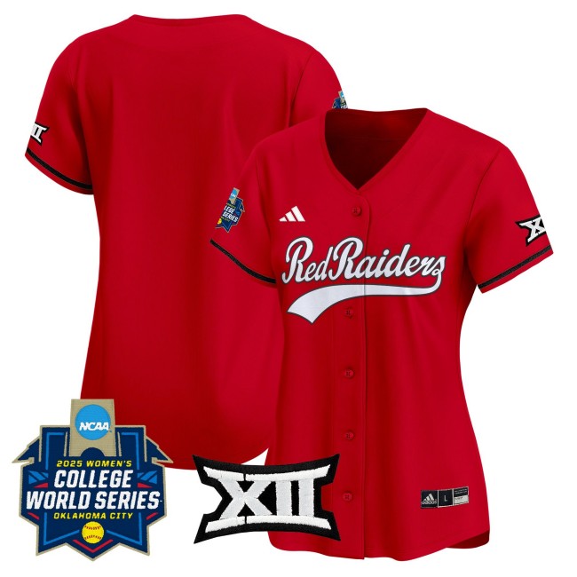 Women's Texas Tech Red Raiders Softball Blank Red 2025 World Series (WCWS) Vapor Premier Limited Stitched Baseball Jersey