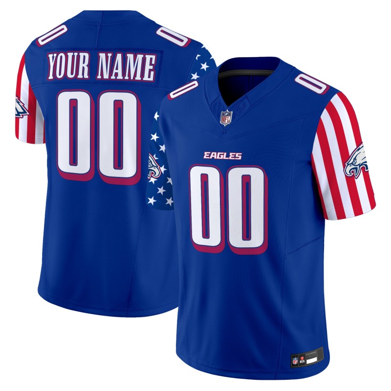 Philadelphia Eagles 2025 Independence Day FUSE Vapor Limited Custom Jersey Royal - All Stitched