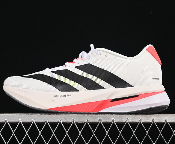 adidas adizero Boston 13 Cloud White Core Black Lucid Red JS4932 Sneaker