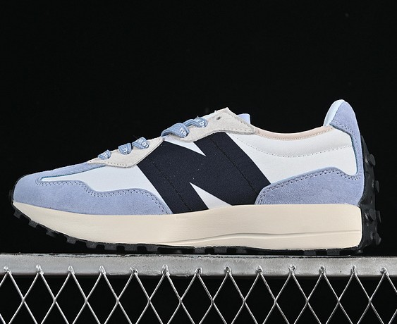New Balance 327 Retro Stylish Lifestyle Sneaker MS327FE-1 Light Blue White Navy