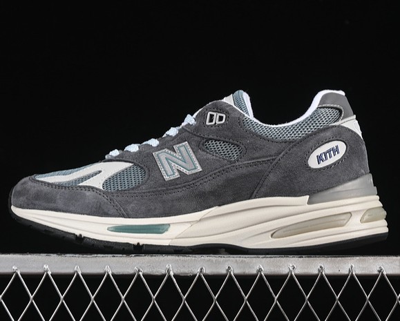 New Balance 991v2 MiUK Kith Osaka Pack Made in UK Asphalt Lead Oyster Mushroom U991KH2 Modern Lifestyle Sneaker