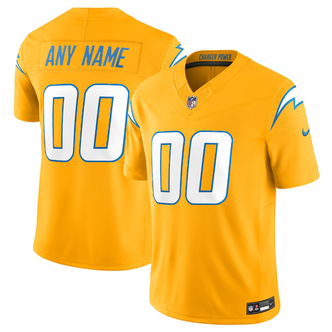 All Gender Los Angeles Chargers Custom Gold 2025 F.U.S.E. Alternate Vapor Limited Stitched Football Jersey