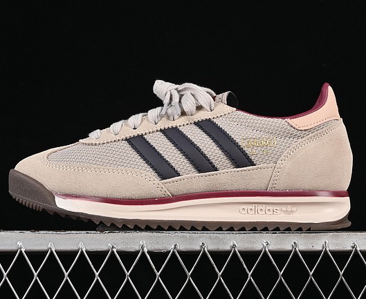 adidas Originals SL 72 RS Tan Burgundy Black Red JI2485 Low-top lifestyle Sneaker