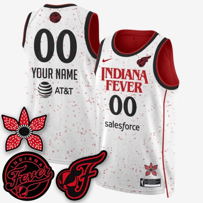 Unisex Nike Indiana Fever 'Stranger Things' Stitched Custom Jersey V1 - White