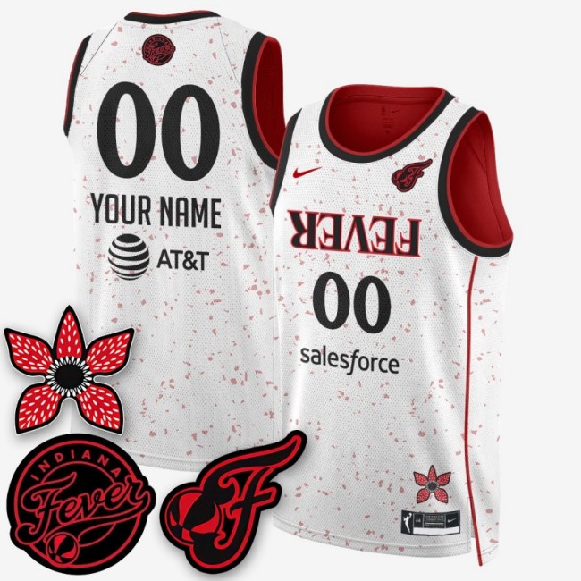 Unisex Nike Indiana Fever 'Stranger Things' Stitched Custom Jersey V2 - White