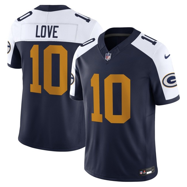 Men's Green Bay Packers #10 Jordan Love Navy White The 1923 Classic F.U.S.E. Nike Vapor Limited Stitched NFL Jersey