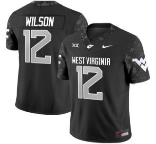 Youth West Virginia Mountaineers #12 Anthony Wilson Jr. Coal Rush 2025 Nike FUSE Limited Stitched Football Jersey Black
