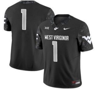 Youth West Virginia Mountaineers #1  Coal Rush 2025 Nike FUSE Limited Stitched Football Jersey Black