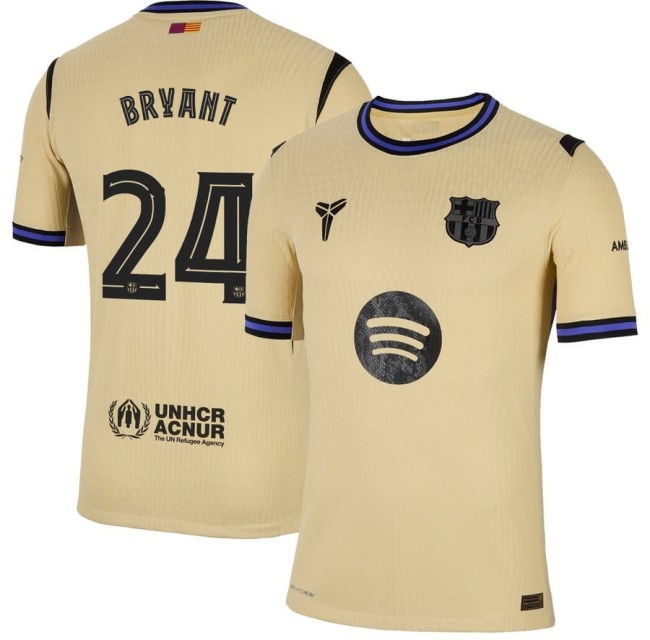 Men's FC Barcelona x Kobe Bryant Brand #24 Team Gold 2025-26 Nike Limited The Second Kit Jersey Men's FC Barcelona x Kobe Bryant Brand #24 Team Gold 2025-26 Nike Limited The Second Kit Jersey