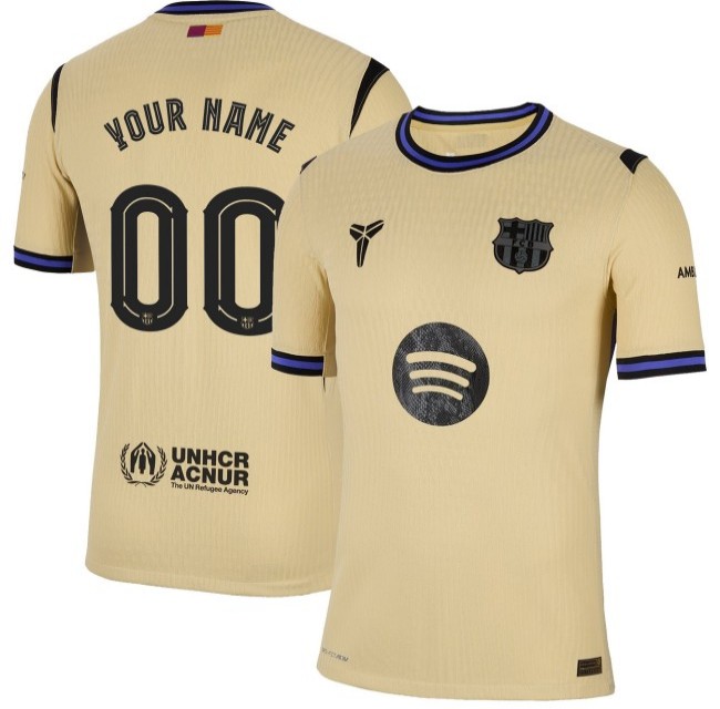 FC Barcelona x Kobe Bryant Brand Custom Team Gold 2025-26 Nike Limited The Second Kit Jersey FC Barcelona x Kobe Bryant Brand Custom Team Gold 2025-26 Nike Limited The Second Kit Jersey