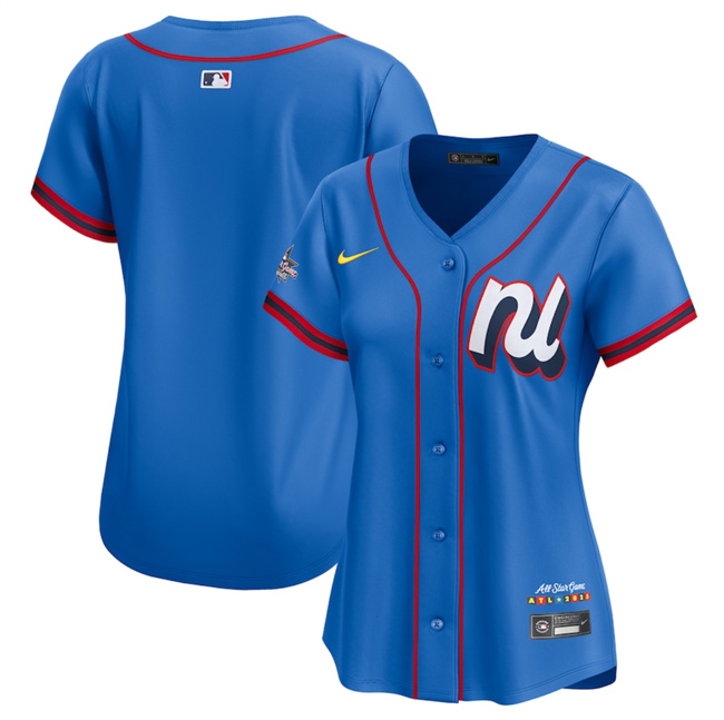 Women's National League Blank Blue 2025 All-Star Limited Stitched Baseball Jersey