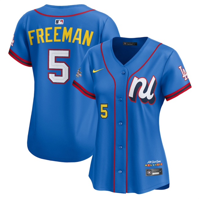 Women's National League #5 Freddie Freeman Blue 2025 All-Star Edition Limited Stitched Baseball Jersey