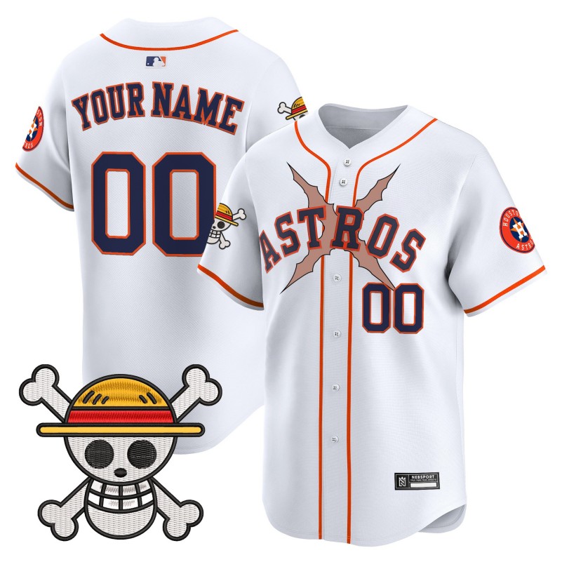 Houston Astros x One Piece Custom White 2025 Vapor Premier Limited Stitched Baseball Jersey