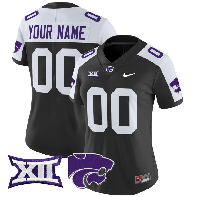 Women's Kansas State Wildcats Custom Black Alternate 2025 Nike Vapor Limited Stitched Football Jersey Women's Kansas State Wildcats Custom Black Alternate 2025 Nike Vapor Limited Stitched Football Jersey