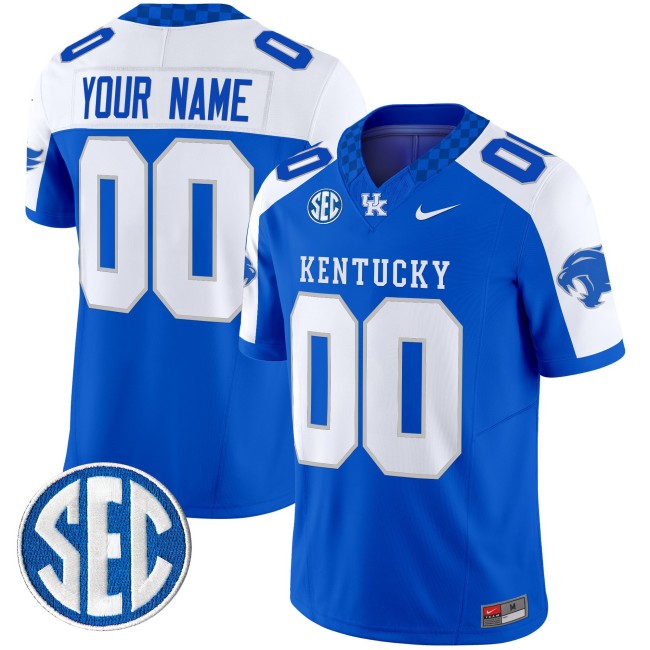 Kentucky Wildcats Custom Royal Alternate F.U.S.E. 2025 Nike Vapor Limited Stitched Football Jersey