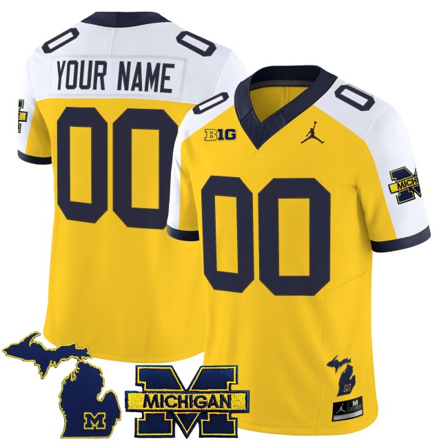 Men's Michigan Wolverines ACTIVE PLAYER Custom Maize Alternate F.U.S.E. 2025 Vapor Limited Stitched Football Jersey