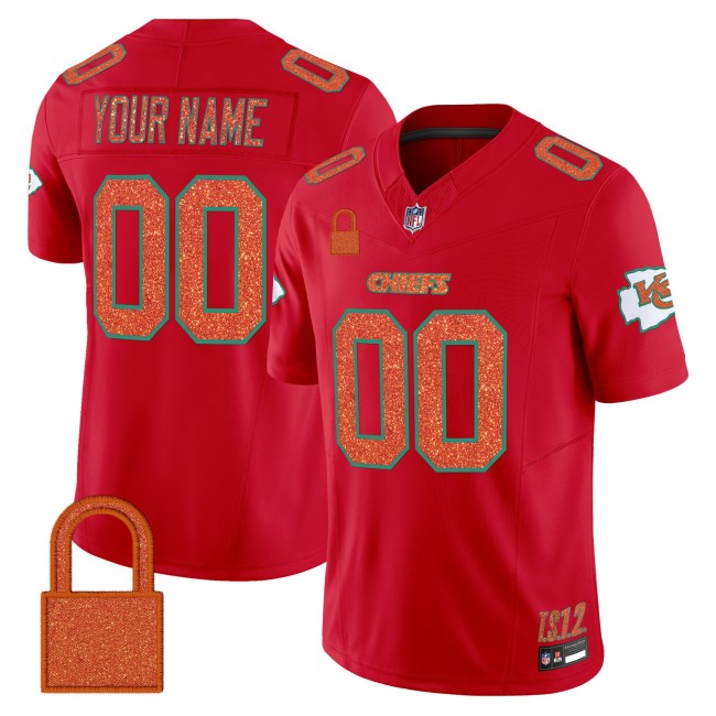 Kansas City Chiefs Custom 'Taylor Swift TS12 The Life of a Showgirl' Red F.U.S.E. 2025 Vapor Limited Stitched Jersey