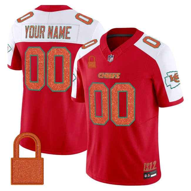 Kansas City Chiefs Custom 'Taylor Swift TS12 The Life of a Showgirl' Red White F.U.S.E. 2025 Vapor Limited Stitched Jersey