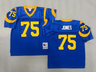 Men's St. Louis Rams #75 Deacon Jones Mitchell & Ness 1999 Throwbacks Authentics Royal NFL Jersey