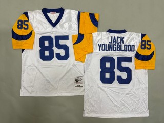 Men's St. Louis Rams #85 Jack Youngblood Mitchell & Ness 1979 Throwbacks Authentics White NFL Jersey