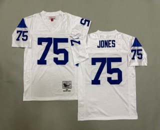 Men's Los Angeles Rams #75 Deacon Jones Mitchell & Ness 1969 Throwbacks Authentics White NFL Jerseys