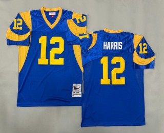 Men's Los Angeles Rams #12 Joe Namath Mitchell & Ness 1974 Throwbacks Authentics Royal NFL Jerseys