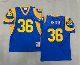 Men's Los Angeles Rams #36 Jerome Bettis Mitchell & Ness 1994 Throwbacks Authentics Royal NFL Jerseys