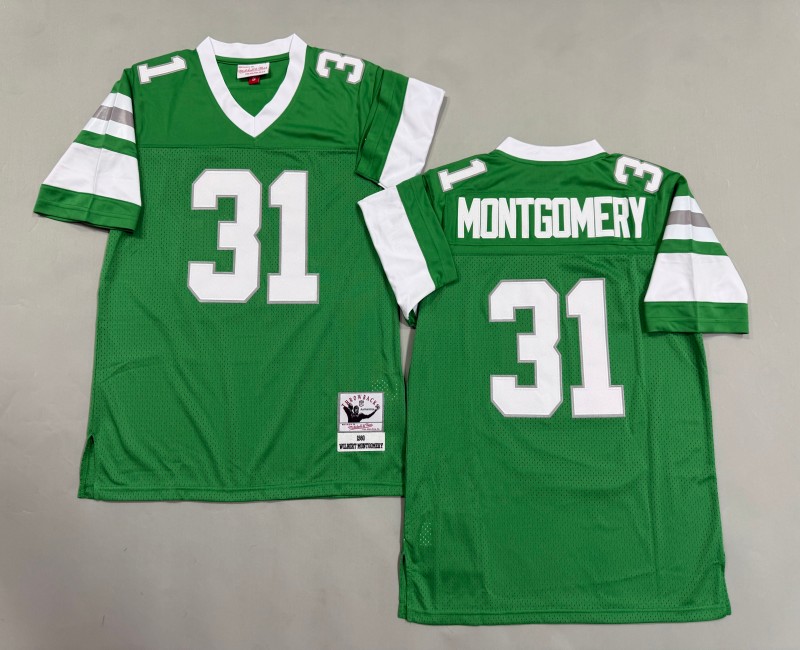 Men's Philadelphia Eagles #31 Wilbert Montgomery Mitchell & Ness 1980 Throwbacks Authentics Kelly Green Jersey