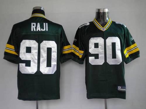 Men's Green Bay Packers #90 B.J. Raji Green Stitched Football Jersey