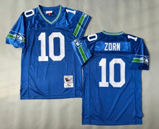 Men's Seattle Seahawks #10 Jim Zorn Royal 1983 Throwbacks Authentics Mitchell & Ness NFL Jersey
