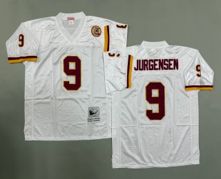 Men's Washington Redskins #9 Sonny Jurgensen Mitchell & Ness Throwbacks Authentics White Jersey