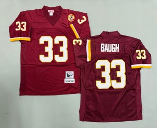 Men's Washington Redskins #33 Sammy Baugh Mitchell & Ness Throwbacks Authentics Burgundy Jersey
